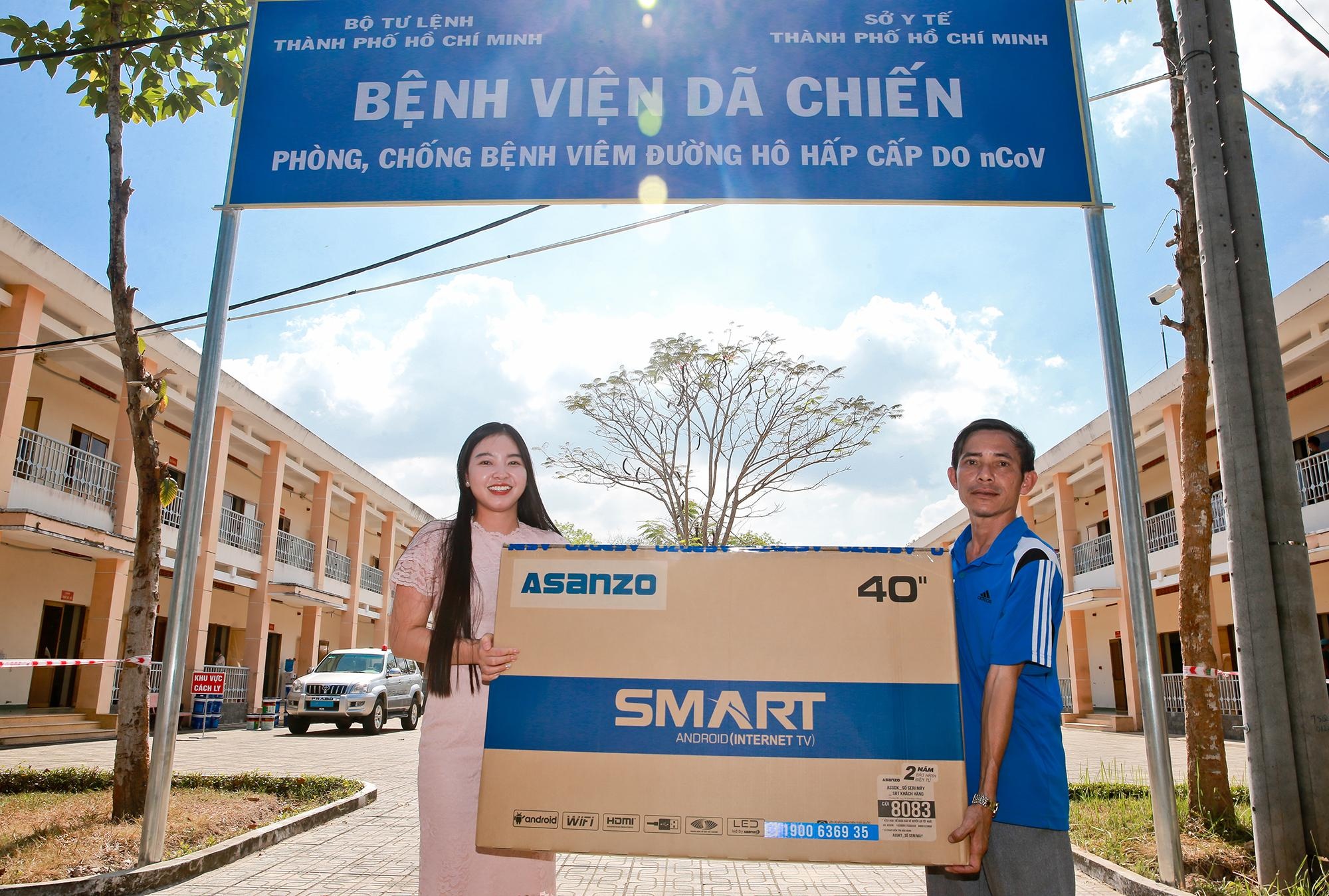 Asanzo trang bi TV cho benh vien da chien phong dich Covid-19 o TP.HCM hinh anh