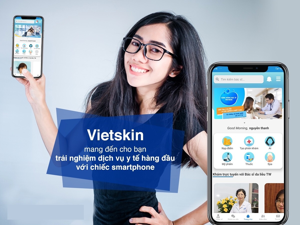 Ra mat ung dung kham da lieu online VietSkin hinh anh