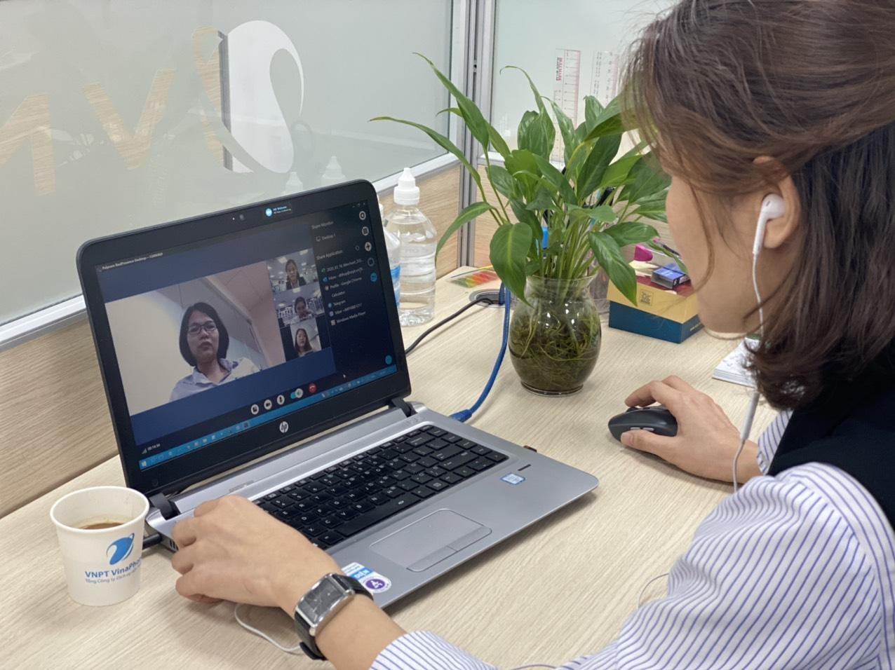 VNPT Meeting - giai phap lam viec an toan trong mua dich hinh anh