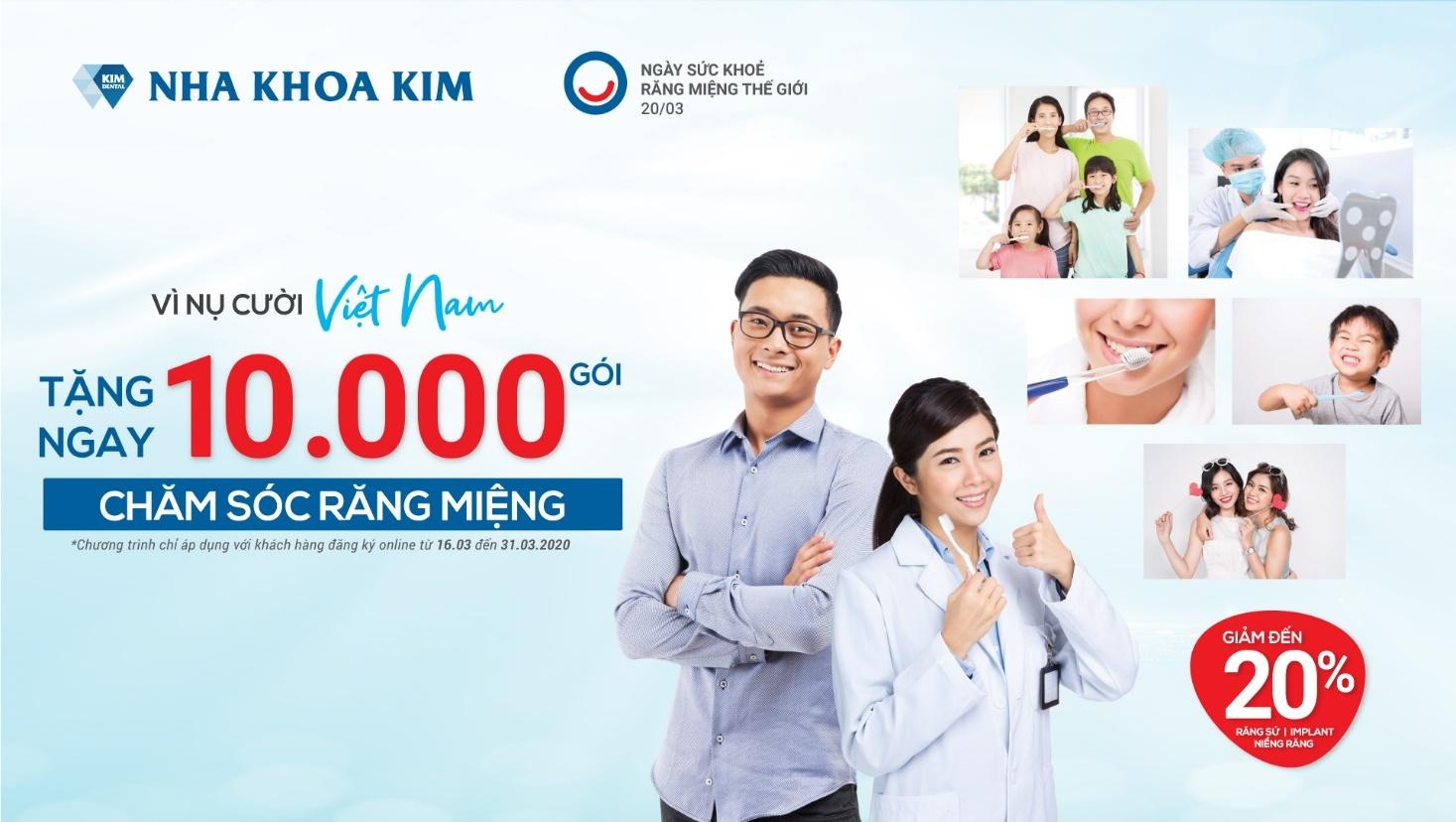 Nha khoa Kim tang 10.000 goi cham soc rang mieng hinh anh