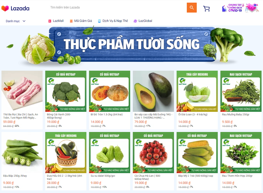 mua thuc pham tuoi song online anh 1