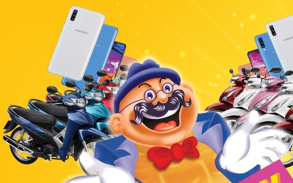 Co hoi trung xe may khi mua dau phong Tan Tan hinh anh