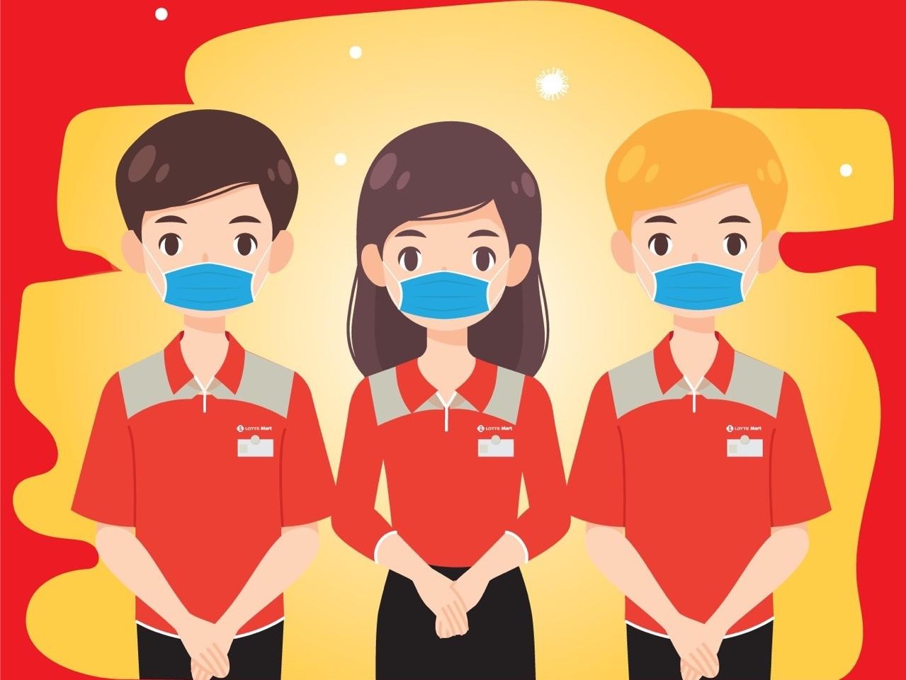 Hanh trinh tang khau trang, nhu yeu pham tu Nam ra Bac cua Lotte Mart hinh anh