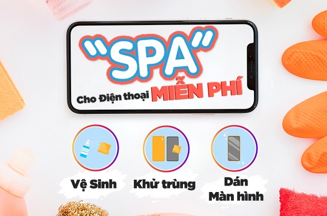 Ve sinh, khu trung va dan man hinh dien thoai mien phi tai FPT Shop hinh anh