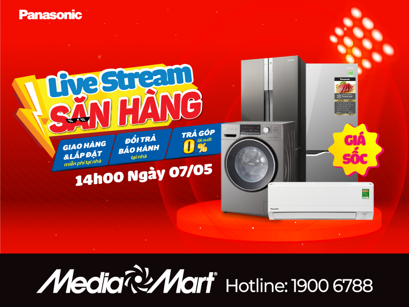 San dieu hoa, tu lanh, may giat Panasonic gia tot tren livestream hinh anh