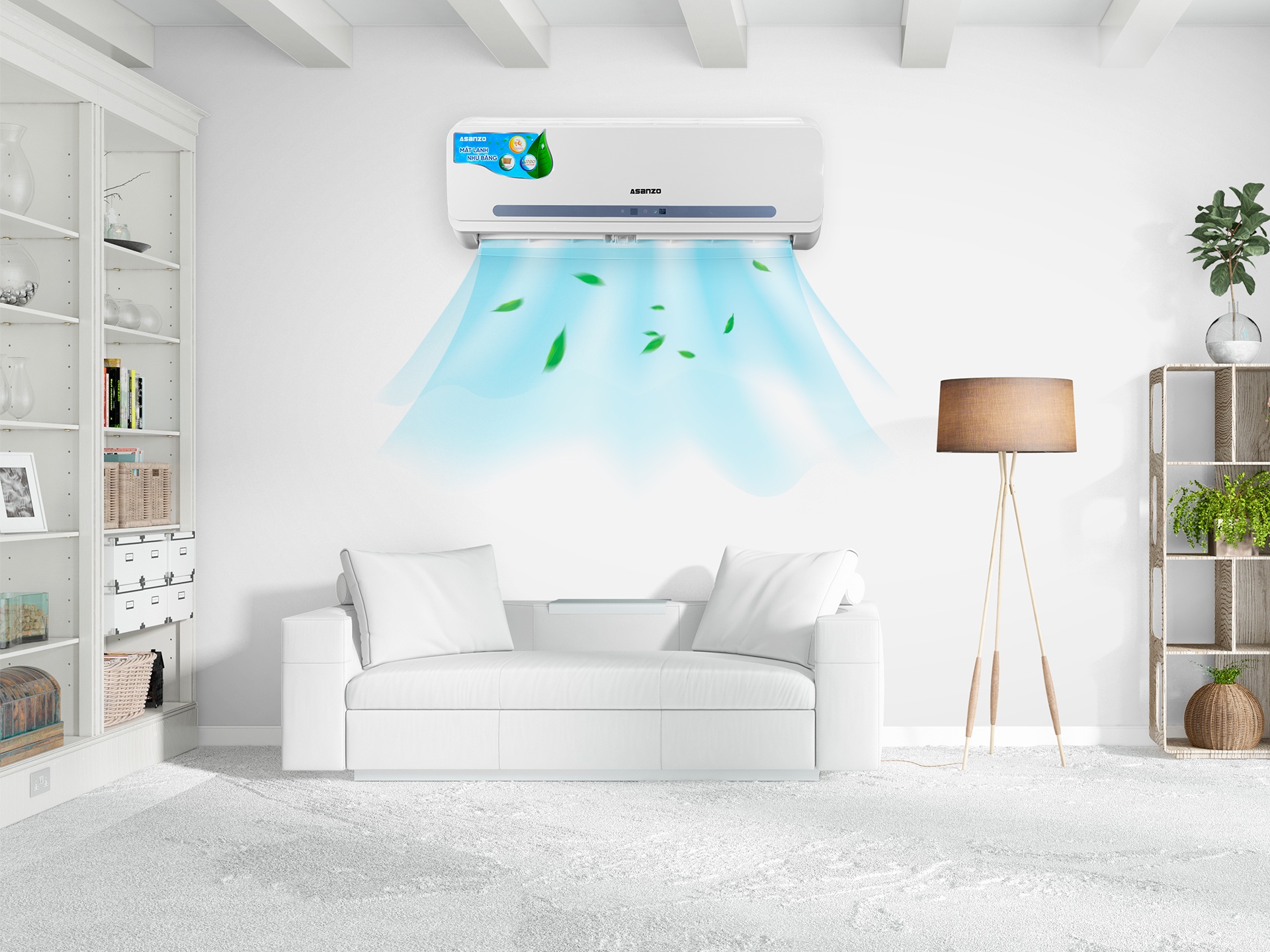 Dieu hoa Asanzo iKool thu hut nguoi dung mua nong nho che do hau mai hinh anh