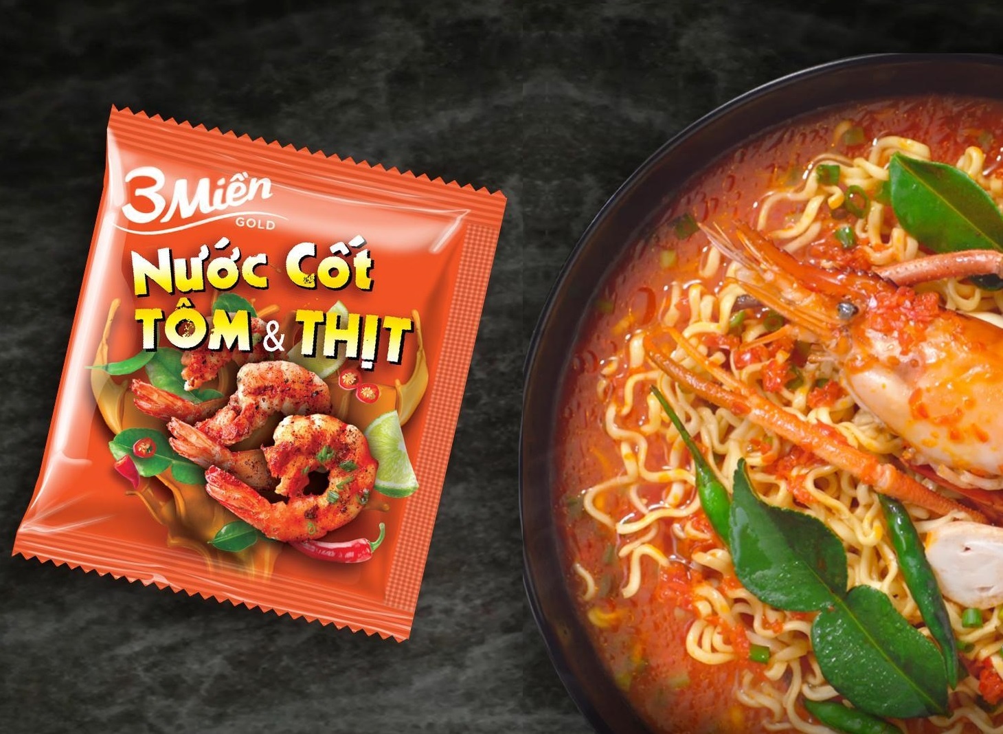 Mi tom chua cay - mon ngon hop vi bat ke sang toi hinh anh