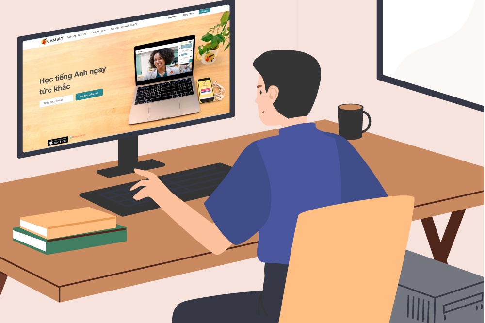 app hoc tieng Anh Cambly anh 10