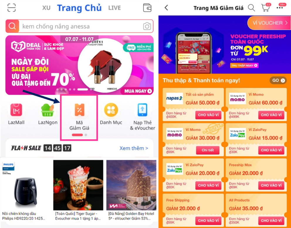 Voucher Lazada anh 1