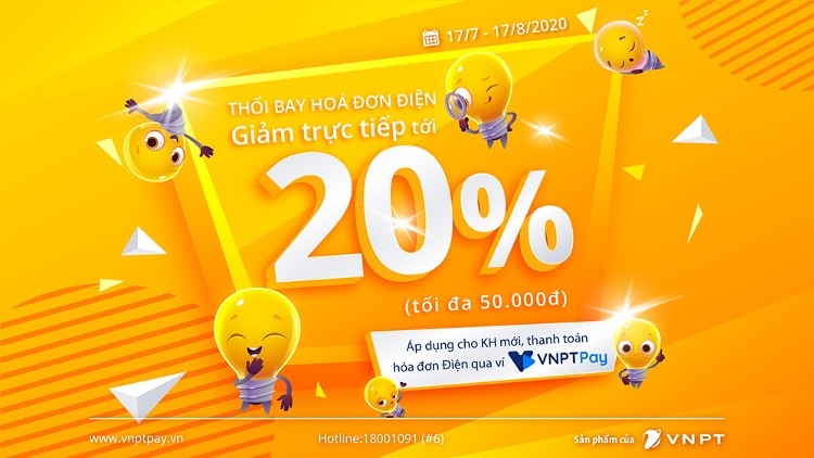 Dang ky VNPT Pay, nhan voucher giam 20% hoa don tien dien hinh anh