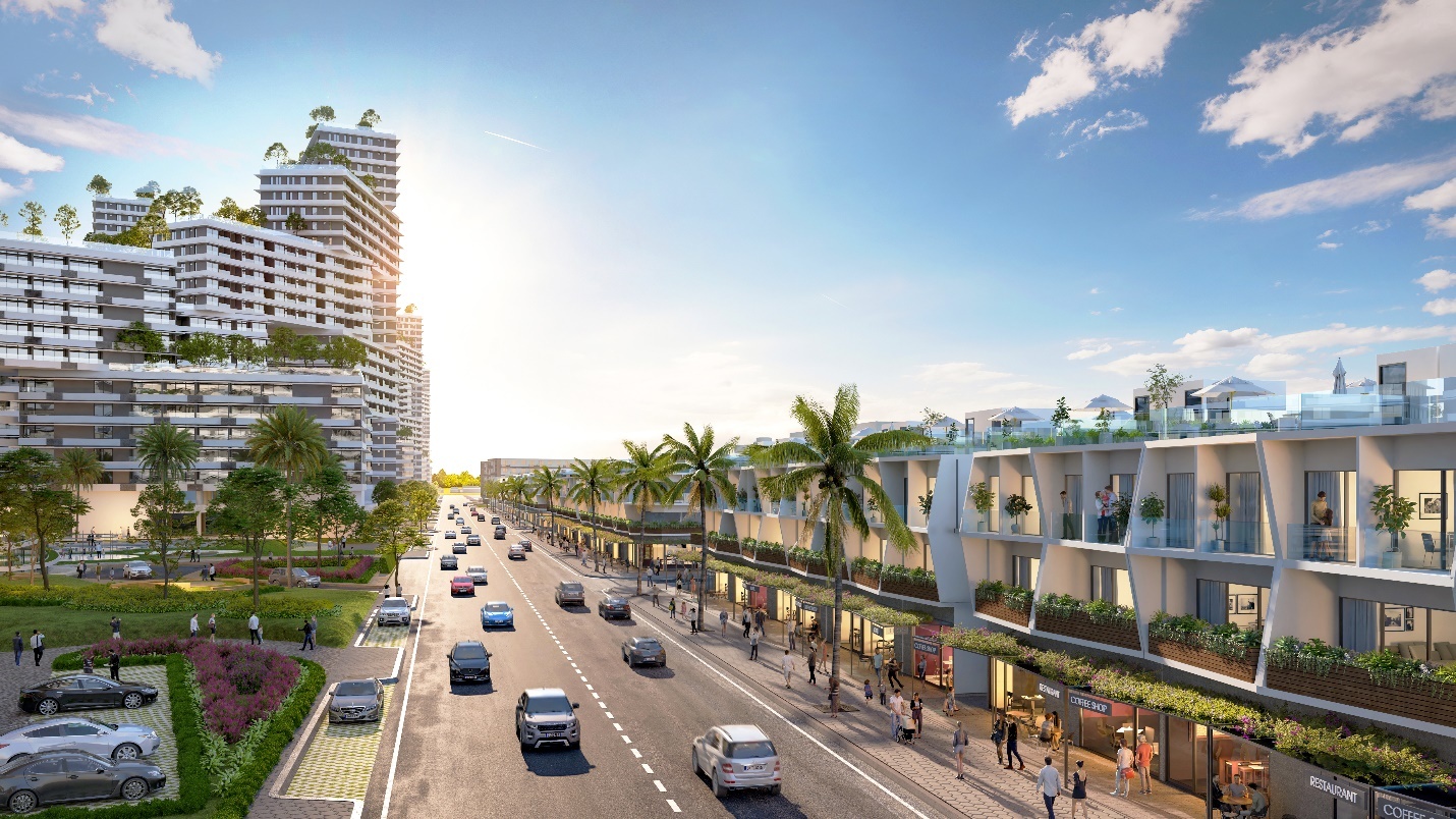 Nam Group ra mat nha pho 2 mat tien tren tuyen duong ven bien hinh anh