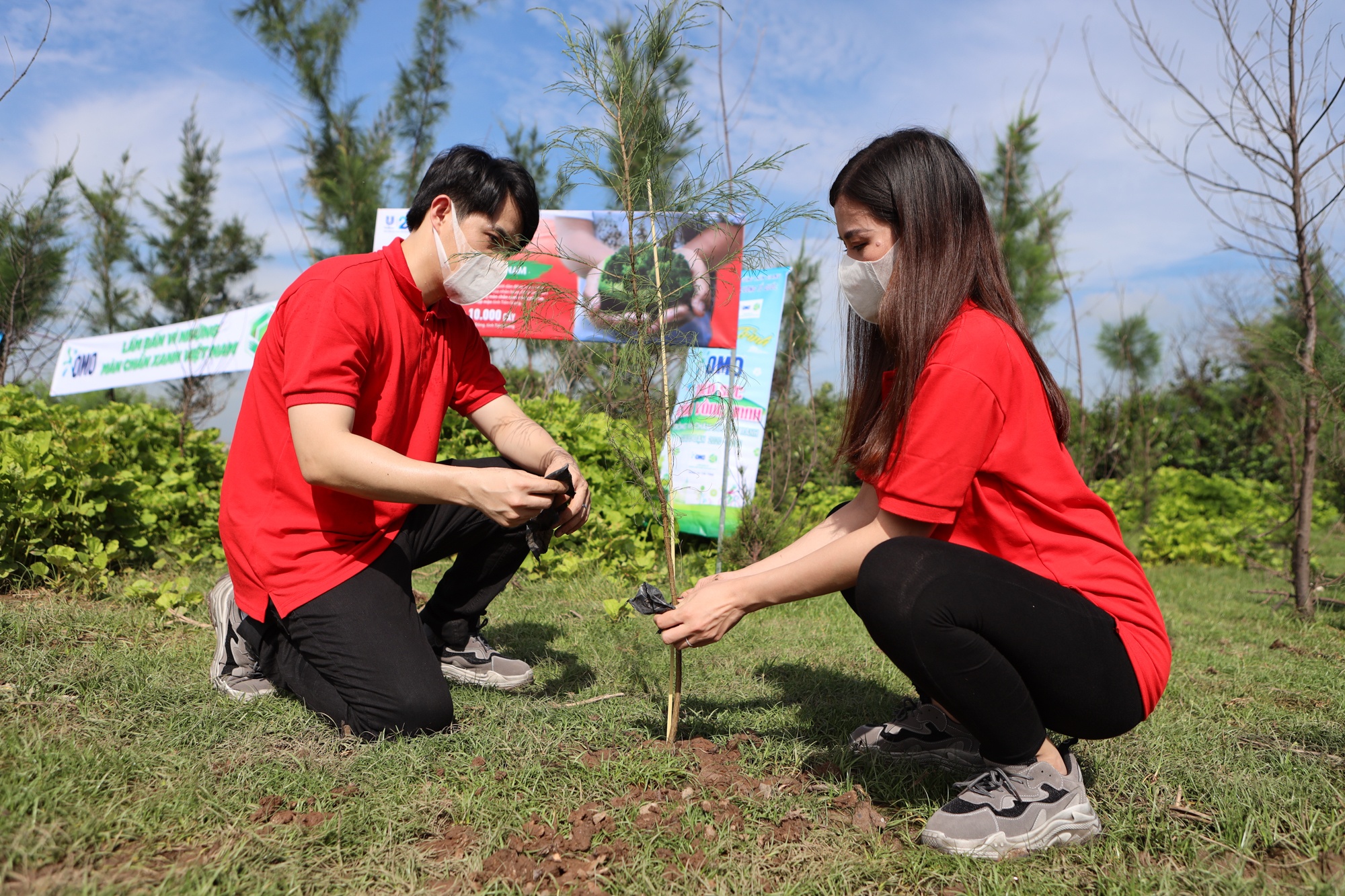 Man chan xanh,  trong rung,  OMO anh 2