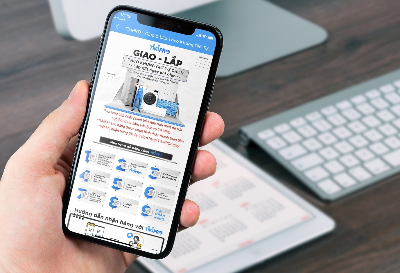 Chu dong lich giao va lap dat khi mua do dien tu - dien lanh tren Tiki hinh anh
