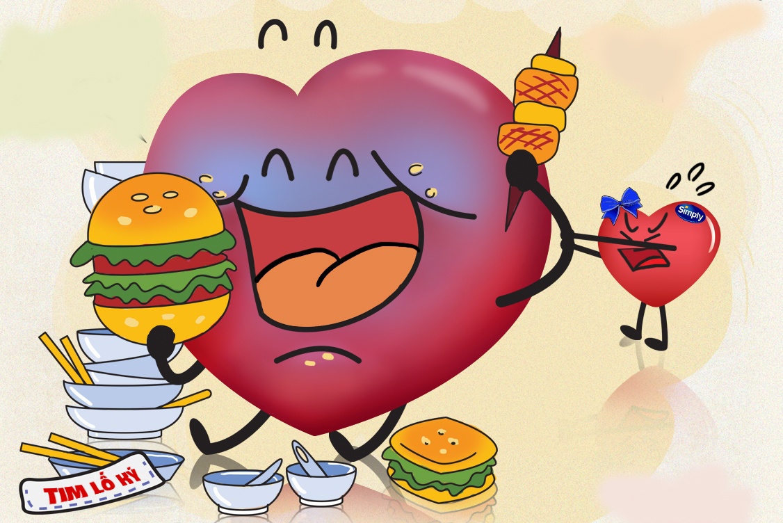 Bo tranh canh bao nguy co tim qua tai hinh anh