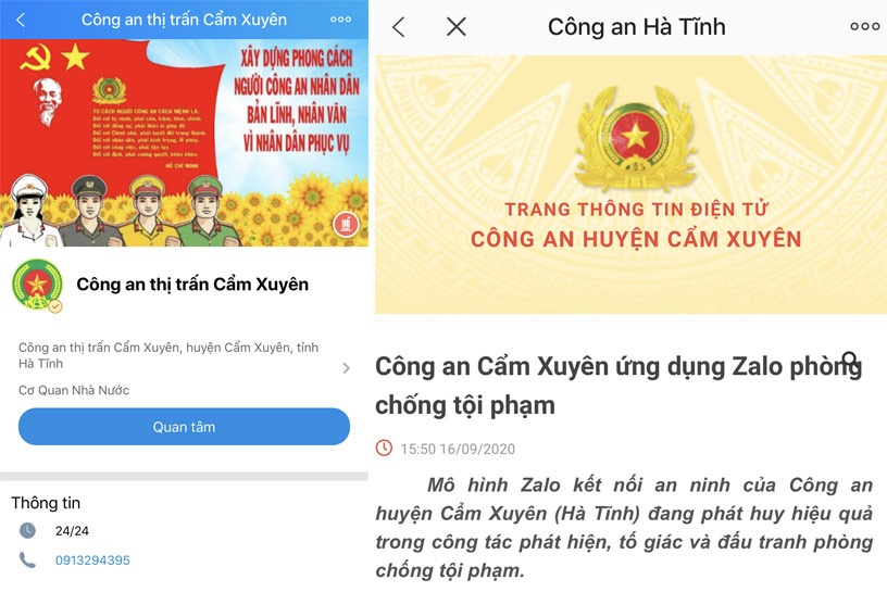 Cong an xa Cam Trung anh 1