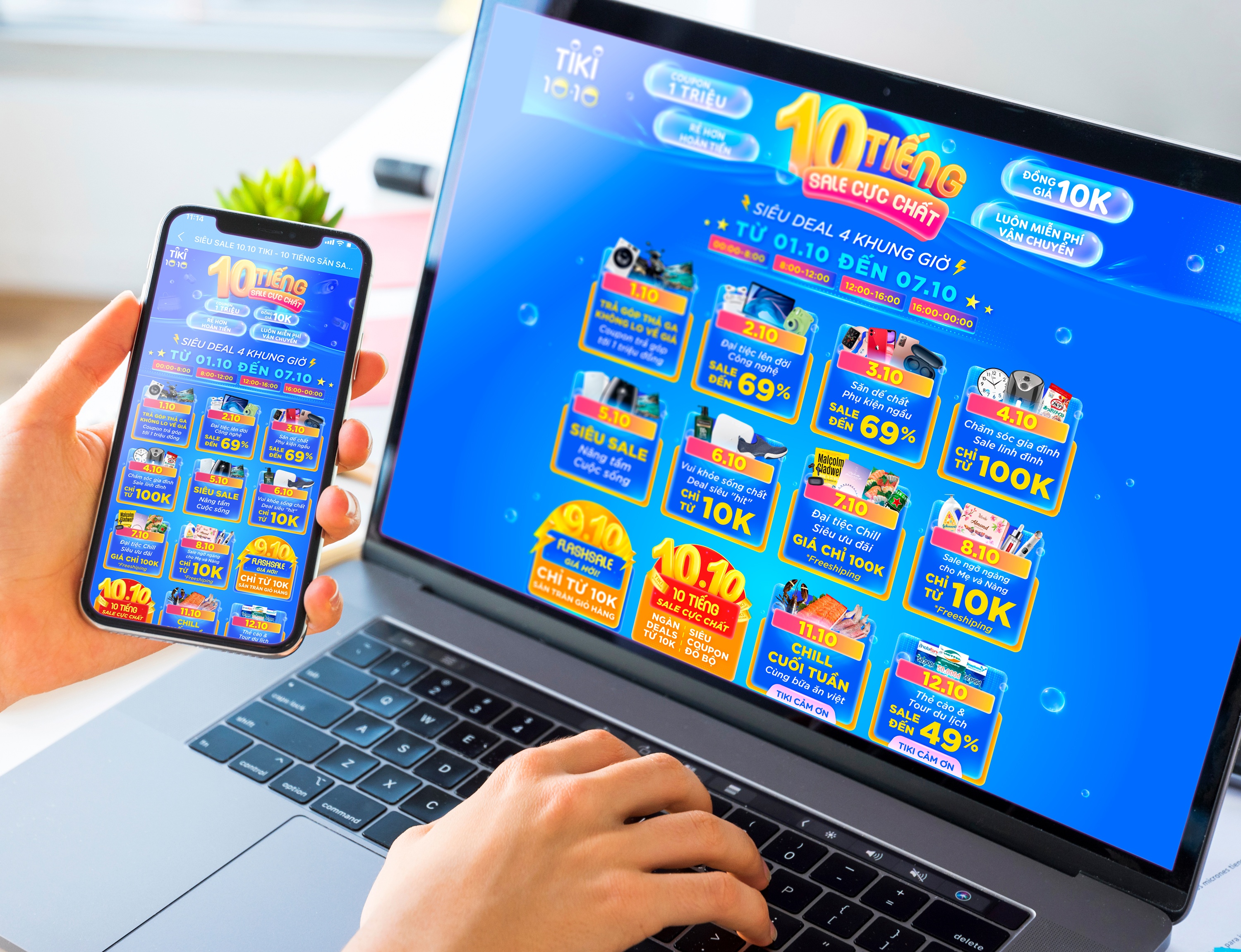 Tiki tung chuoi uu dai lon ngay 10/10 hinh anh