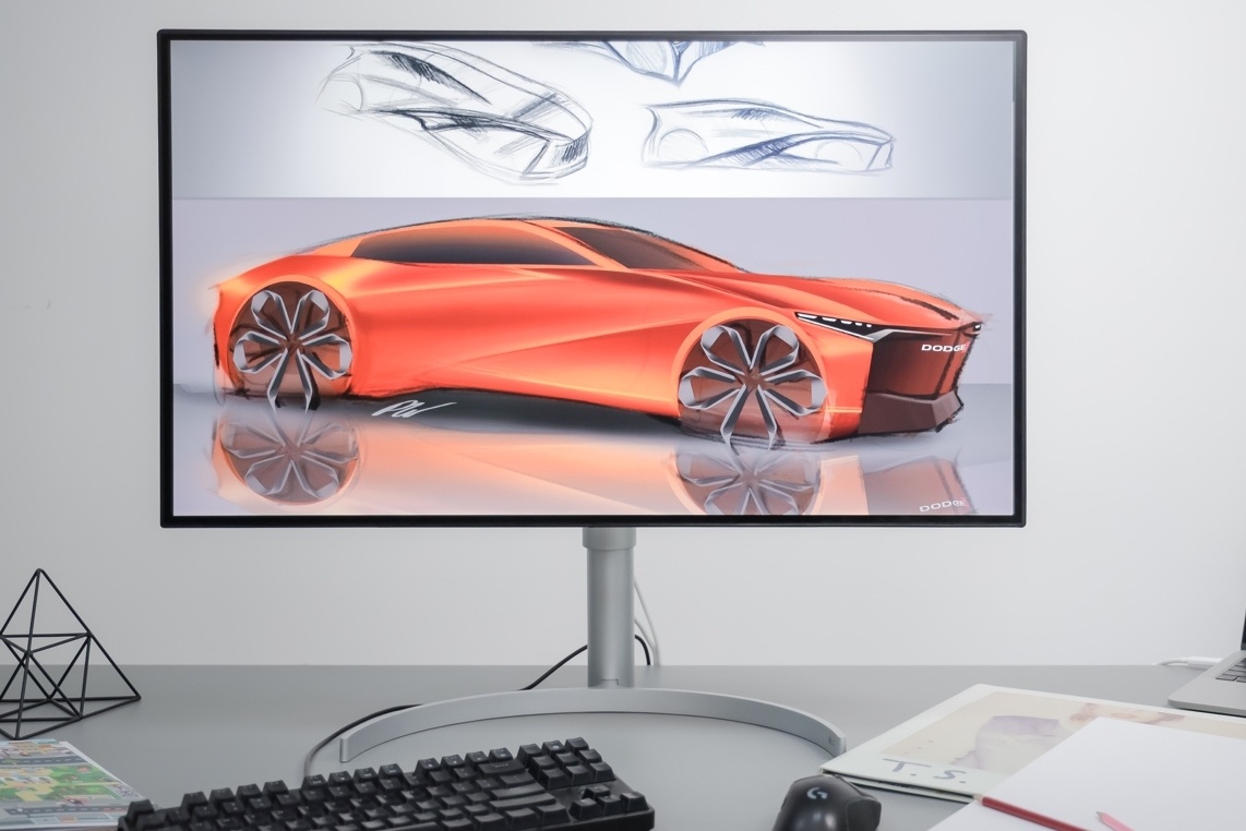 LG dua phong cach thiet ke toi gian len man hinh may tinh hinh anh