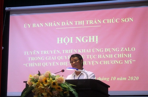 Huyen Chuong My su dung Zalo de cai cach cong tac hanh chinh hinh anh