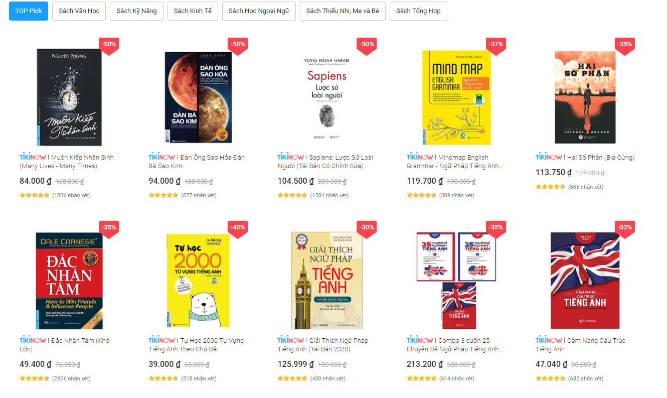 Hoi sach online Tiki anh 3