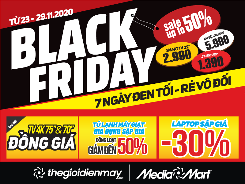 Sieu thi dien may MediaMart giam den 50% dip Black Friday hinh anh