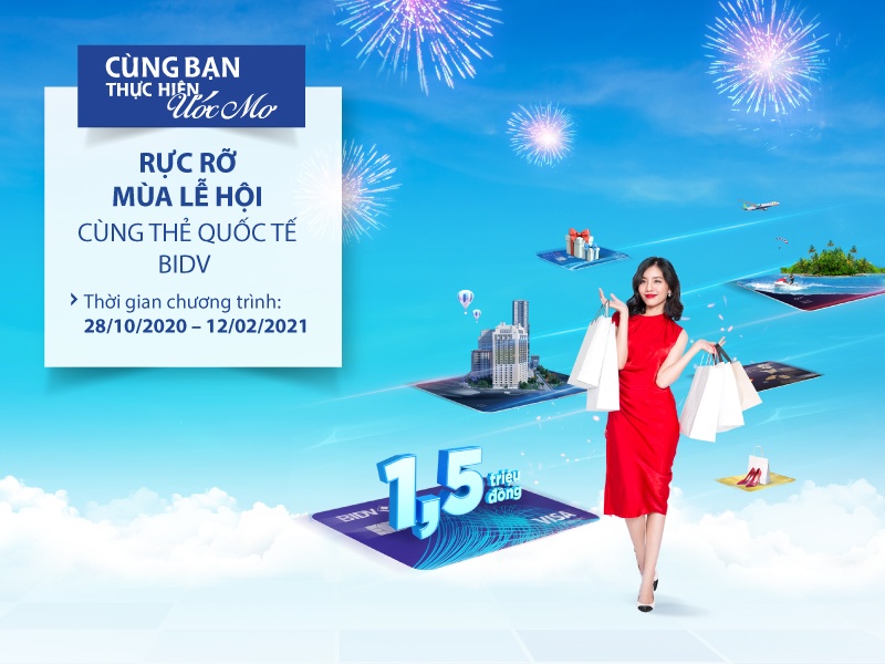 Ruc ro mua le hoi cung the quoc te BIDV anh 2