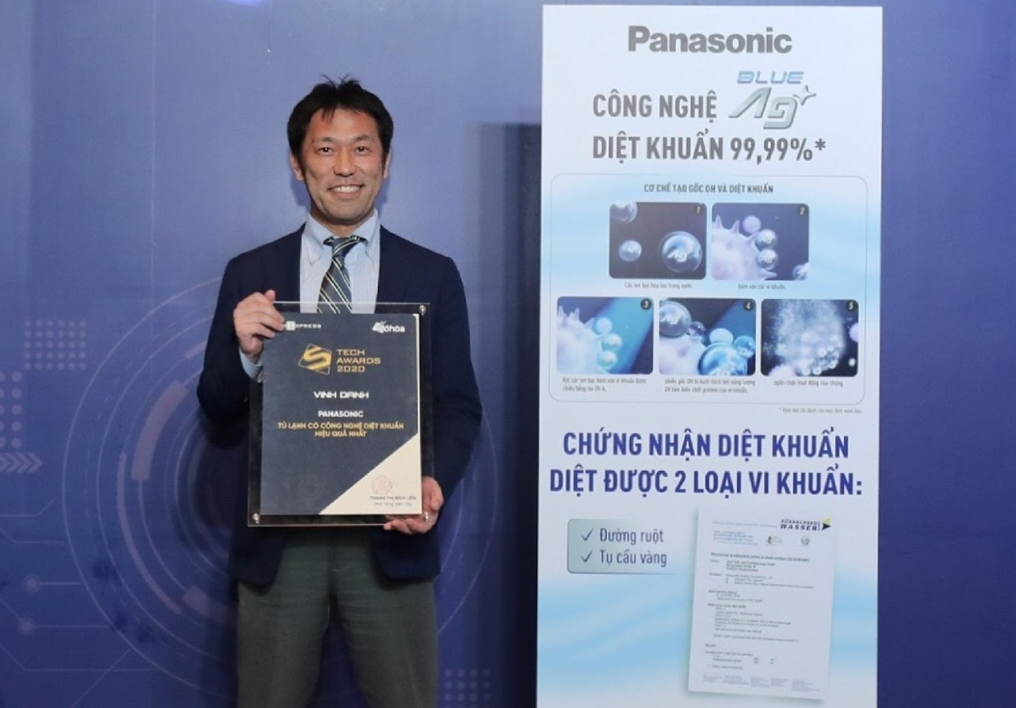 Panasonic nhan giai 'Tu lanh co cong nghe diet khuan hieu qua nhat' hinh anh