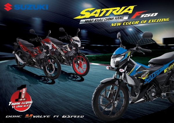Suzuki Satria ra mat 3 mau moi hinh anh