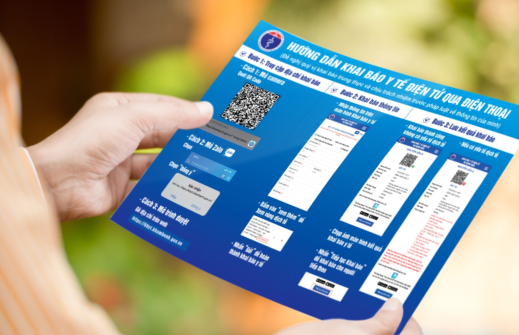 Dung Zalo quet ma QR de khai bao y te dien tu tai benh vien hinh anh