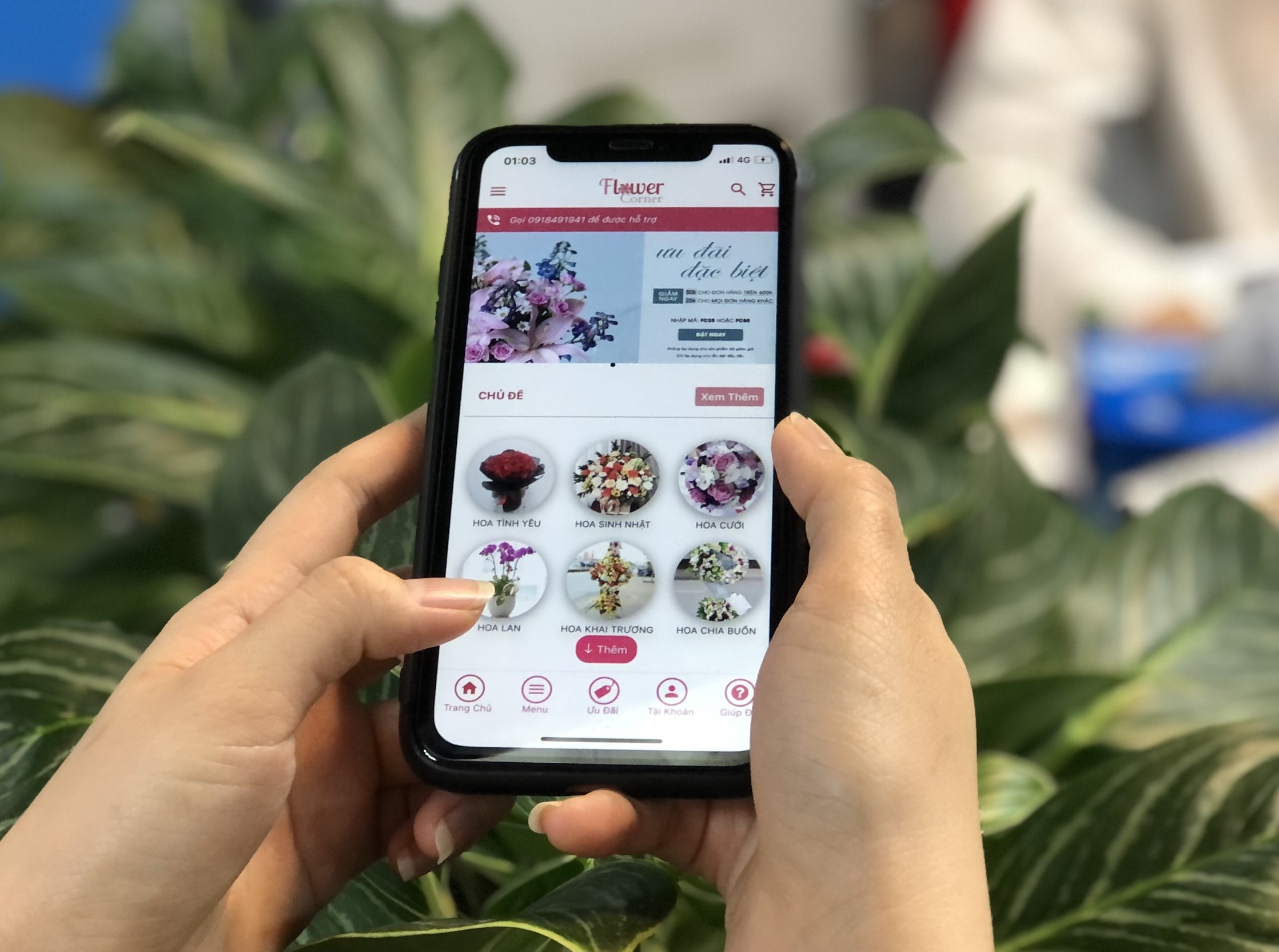 Dat hoa online voi ung dung Flower Corner hinh anh