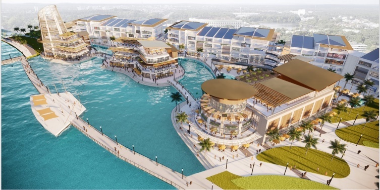 Ecopark sap trien khai dai trung tam thuong mai tren mat nuoc hinh anh