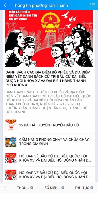 Zalo,  bau cu dai bieu Quoc hoi khoa XV anh 3