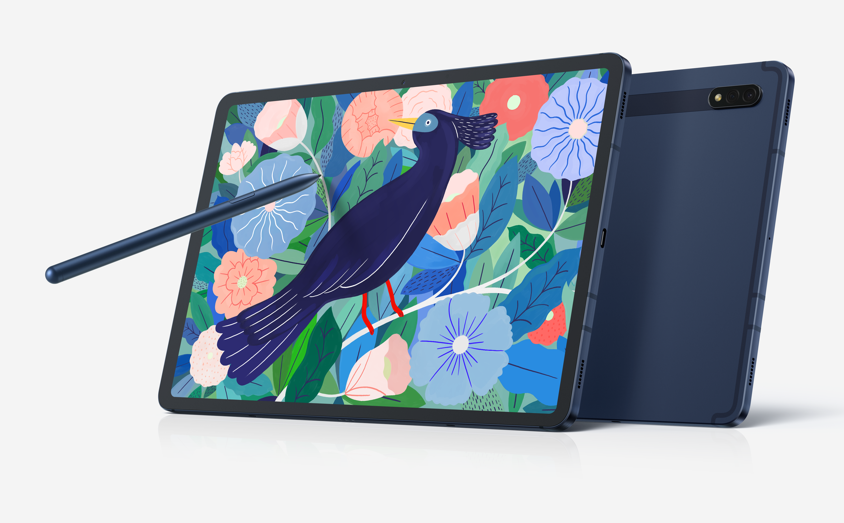 Galaxy Tab S7, S7+ xanh navy trang bi giao dien One UI 3.1 hinh anh