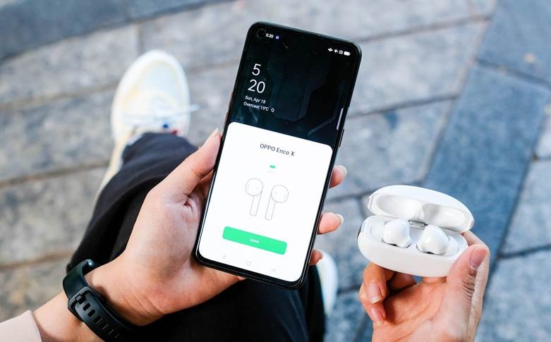 Tai nghe Oppo Enco X - hop tac Dynaudio, khang nuoc, gia 3,99 trieu hinh anh