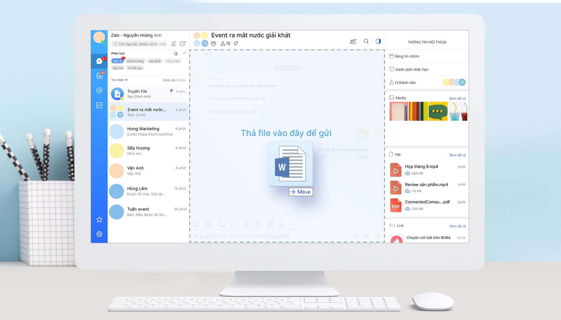 Zalo PC,  Zalo anh 1