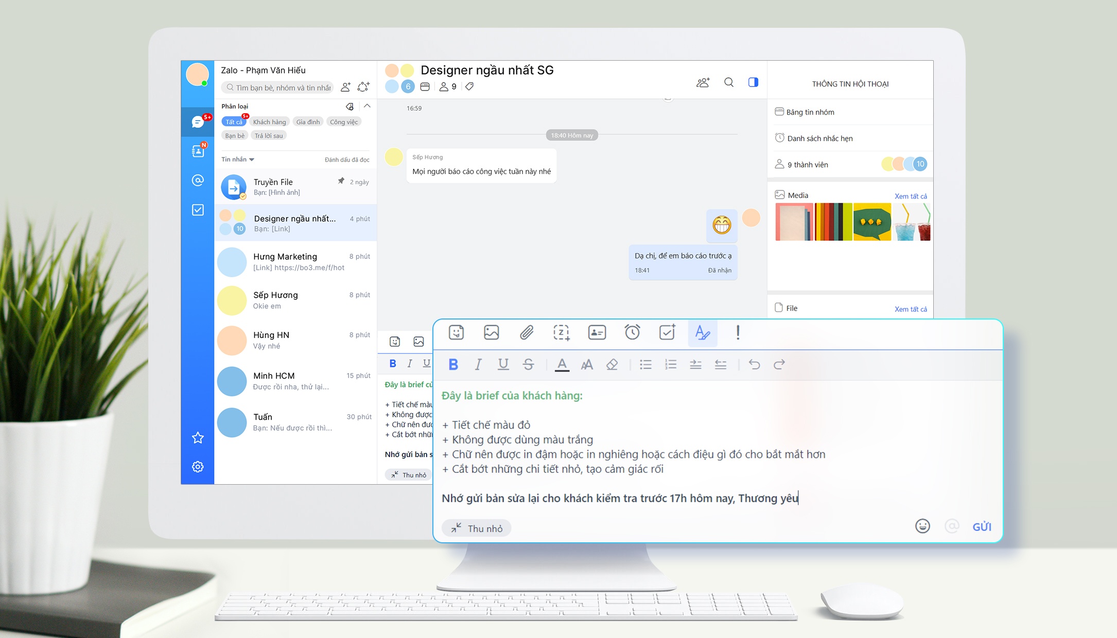 Zalo PC,  Zalo anh 4