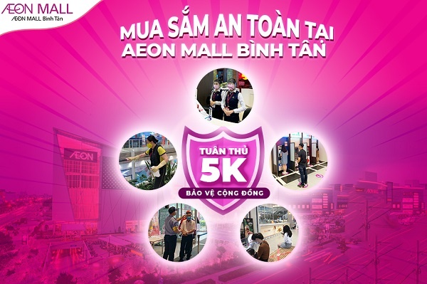 AEON Mall Binh Tan tang cuong bien phap mua sam an toan hinh anh