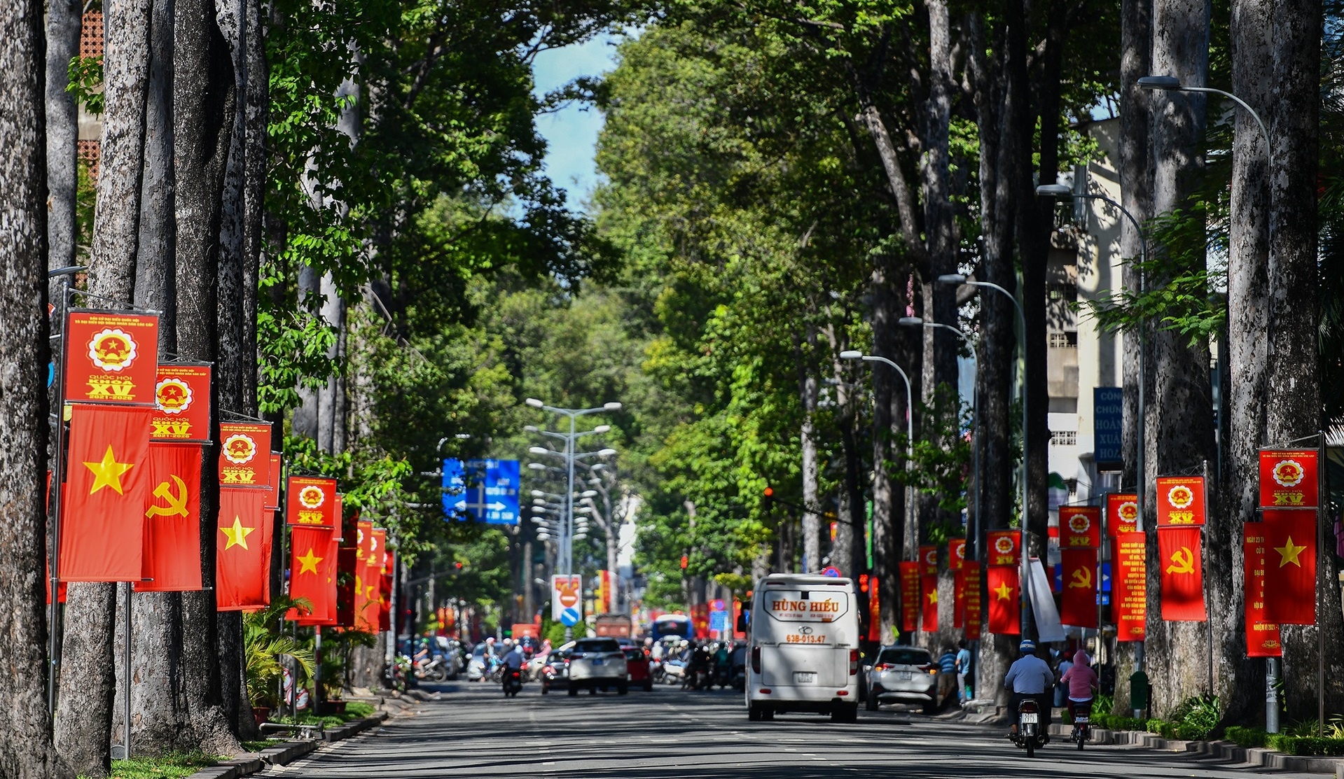 Day manh truyen thong truoc ngay bau cu hinh anh