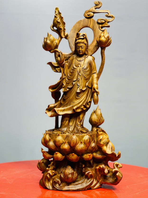 tuong phong thuy,  dieu khac go anh 2