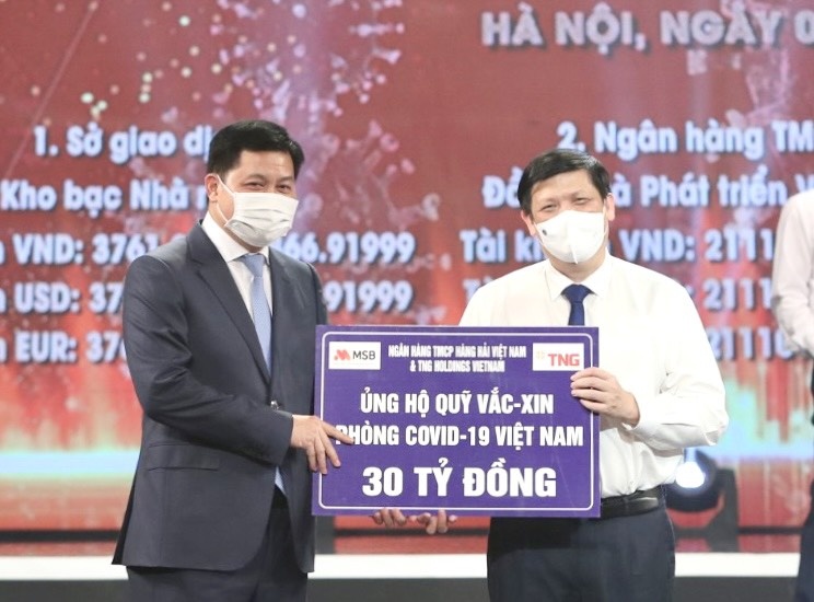 MSB va TNG Holdings Vietnam ung ho gan 50 ty phong chong dich Covid-19 hinh anh