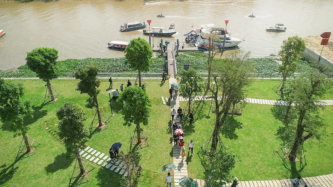 Tan huong thien nhien voi mang xanh da tang tai Aqua City hinh anh