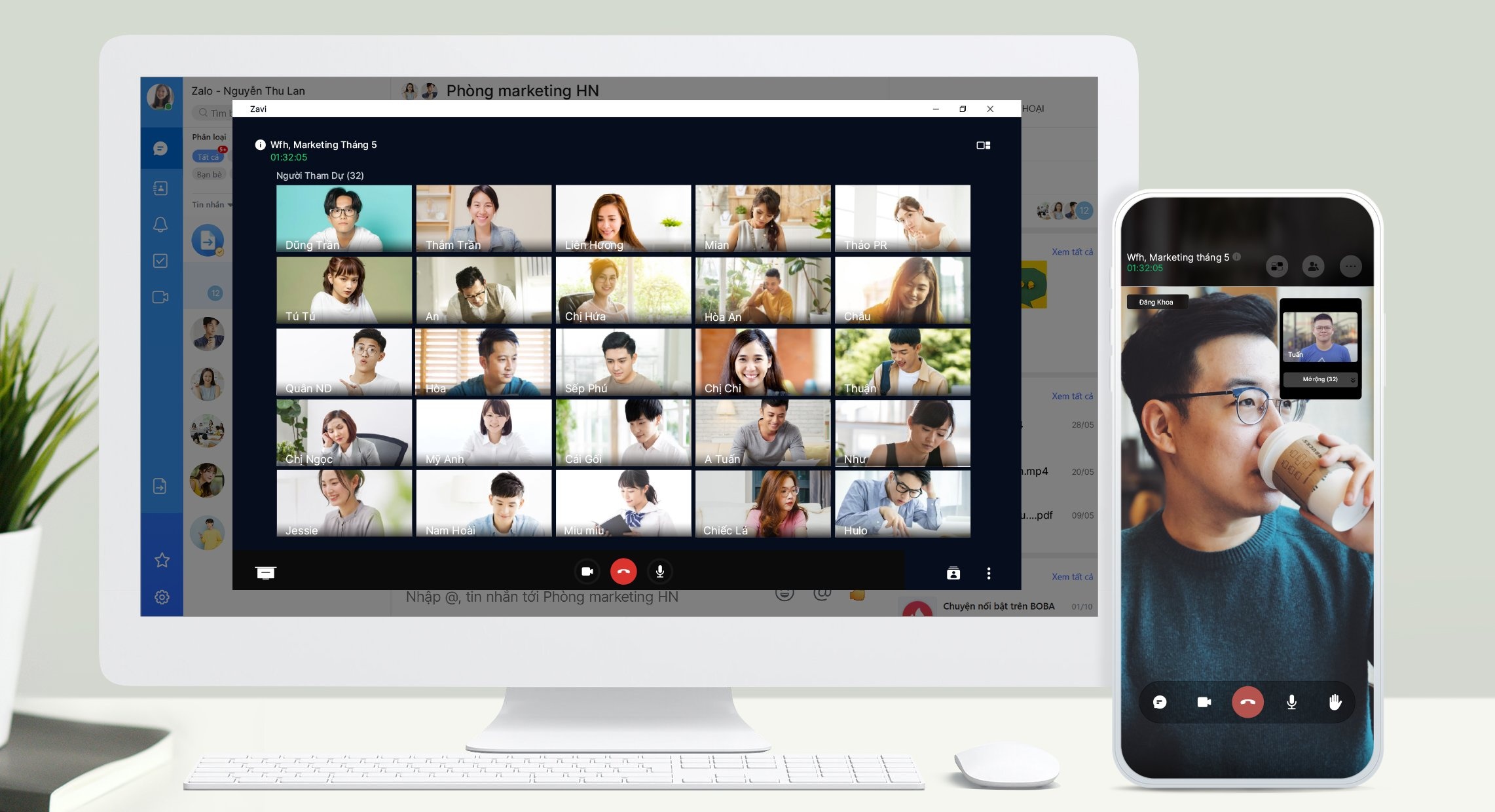 Zalo,  lam viec tu xa anh 1