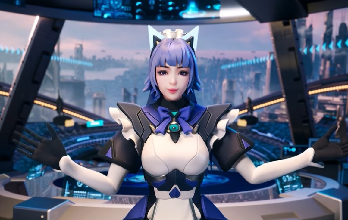 Giai dau Lien Quan Mobile the gioi co nu MC ao dau tien hinh anh