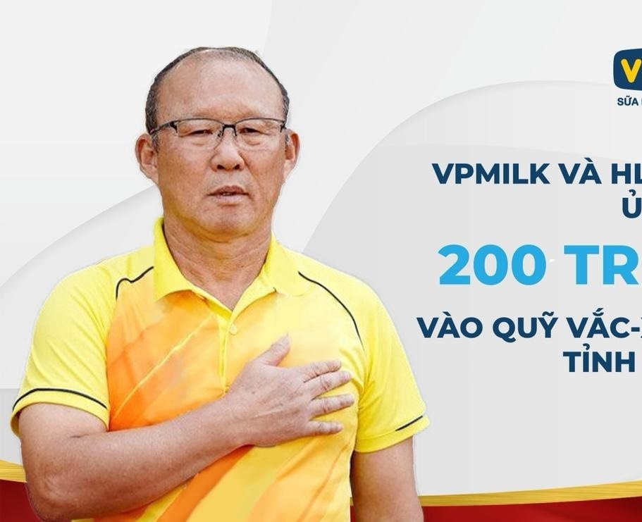 HLV Park Hang-seo cung VPMilk gop suc cho quy vaccine Covid-19 hinh anh