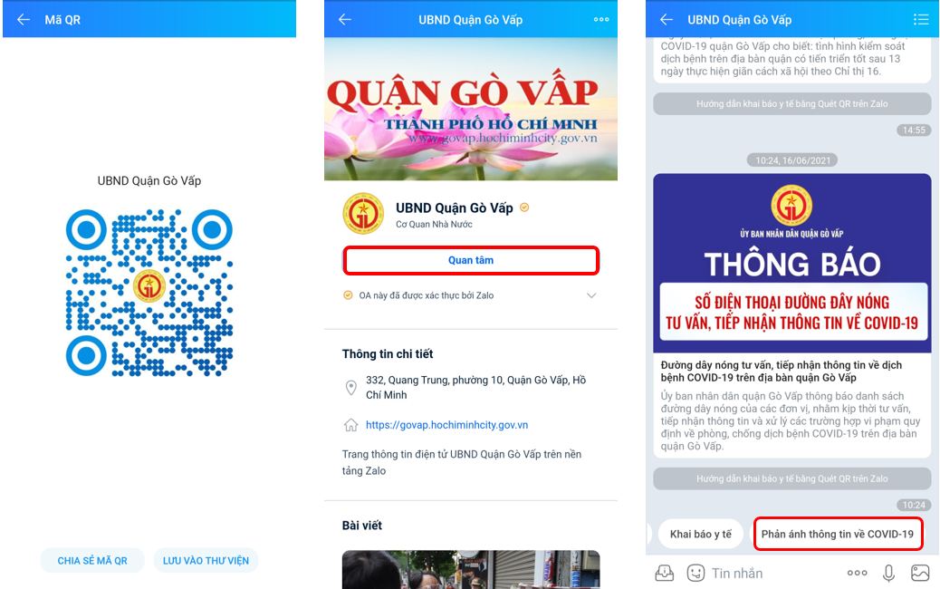 Zalo,  quan Go Vap anh 1