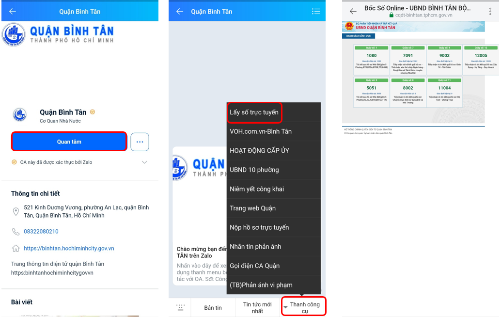 Zalo,  giai quyet thu tuc hanh chinh anh 1