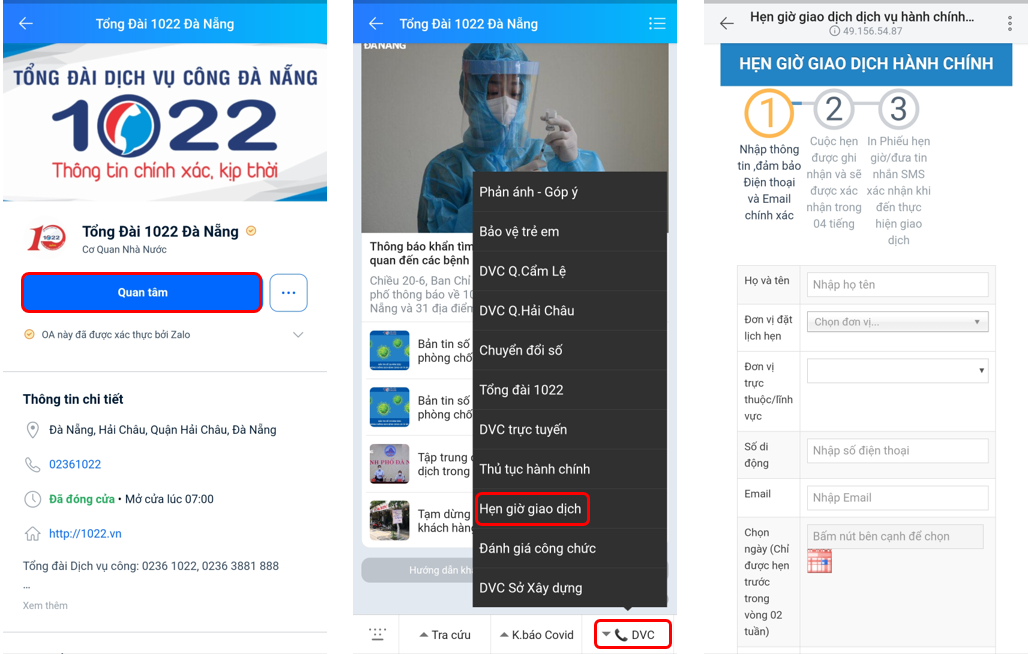 Zalo,  giai quyet thu tuc hanh chinh anh 4