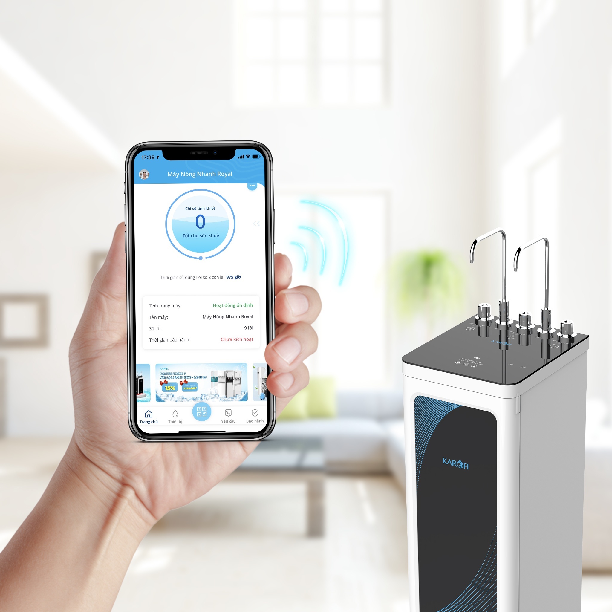 Karofi,  may loc nuoc nong lanh anh 2