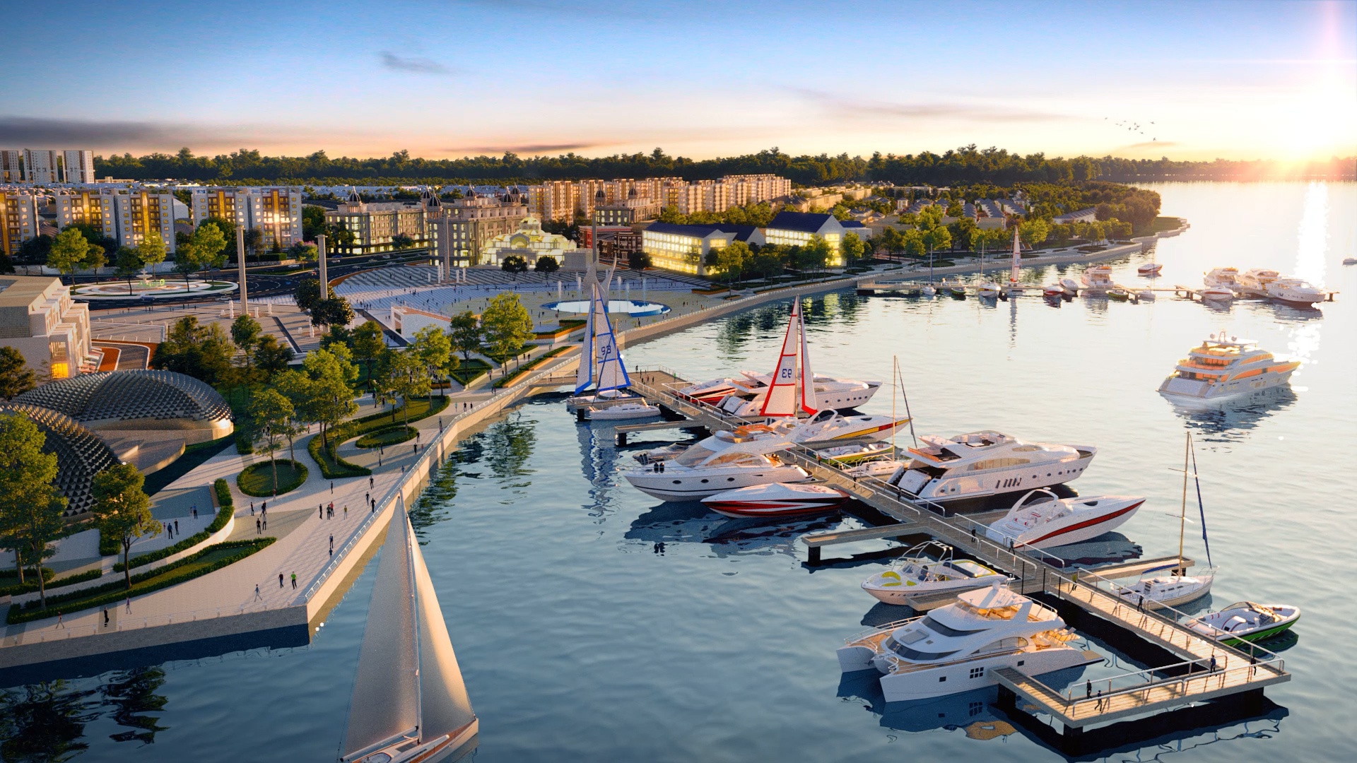 Kien truc chau Au tai Sun Harbor 1 phia dong TP.HCM hinh anh