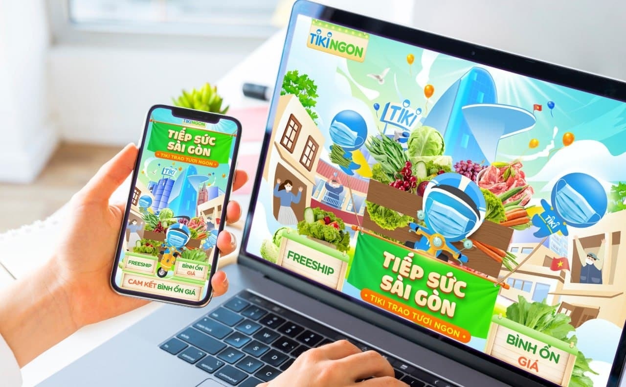 Tiki trien khai cung ung thuc pham ho tro TP.HCM mua dich hinh anh