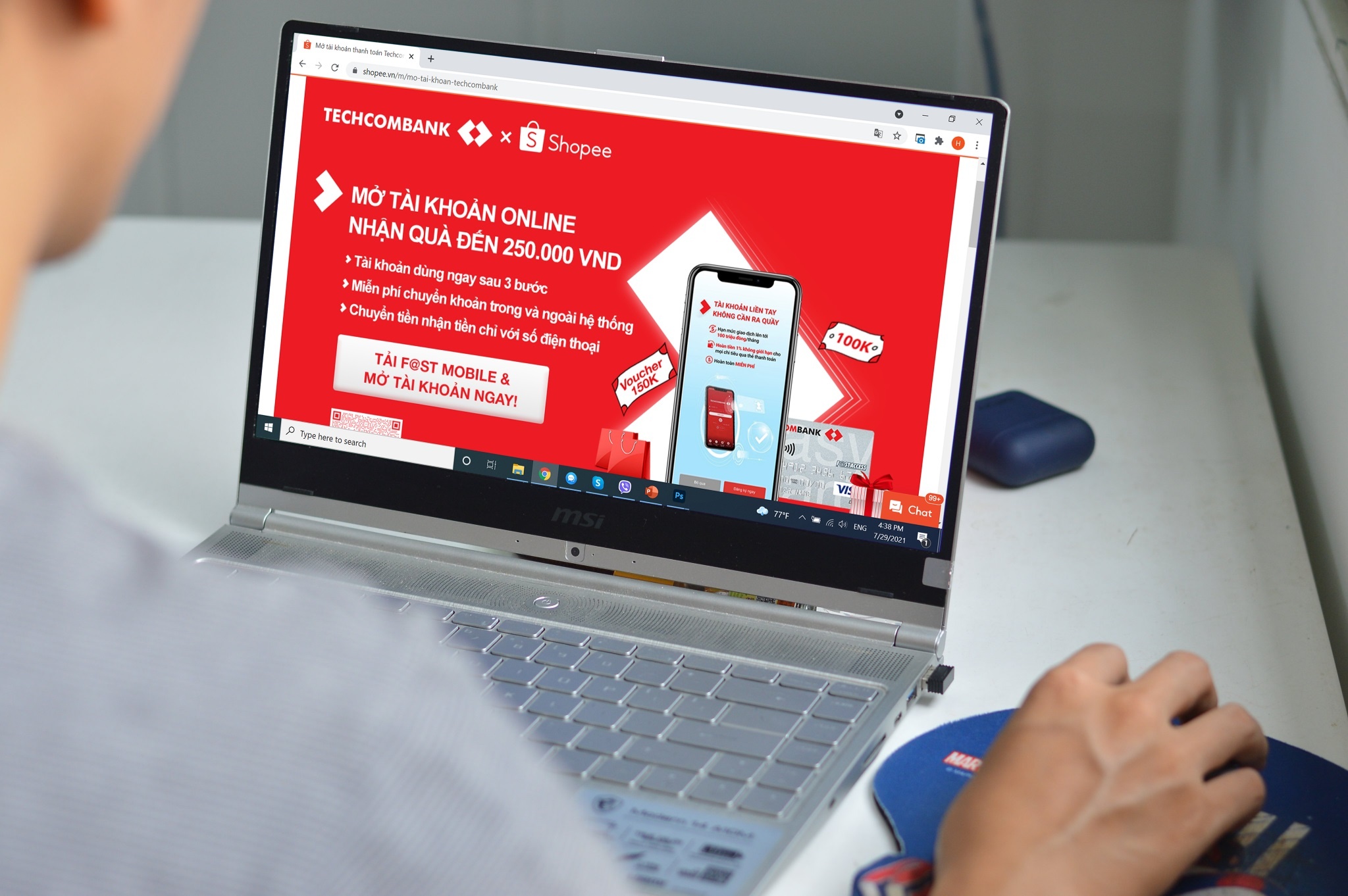 Cach mua sam online duoc hoan tien vao tai khoan Techcombank hinh anh